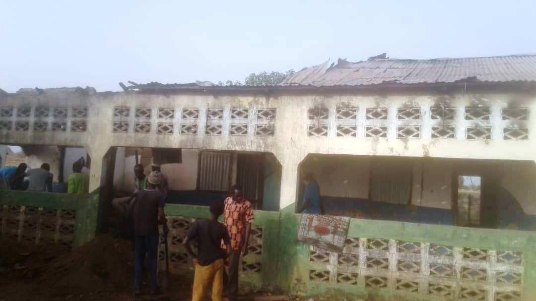 Fire burns compound in Sami Madina