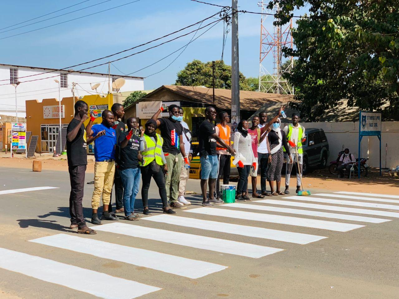 Flag Up Gambia embarks on renewal of Zebra Crossing 