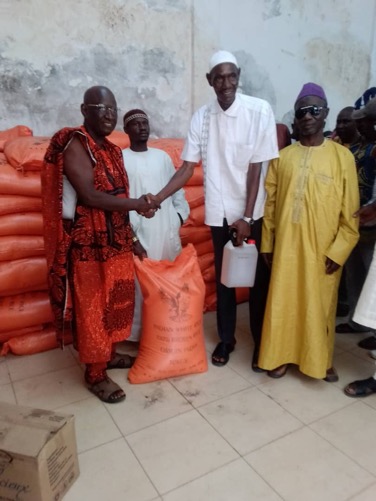 Forest Users Association distributes food items to members
