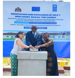 Foundation stone laid for Mile 7 High Court expansion under EU-UNDP Project