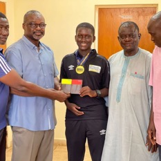 GFF Prexy Bajo receives young Gambian referee