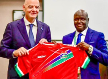GFF prexy Kemo Cesay meets FIFA president Gianni Infantino