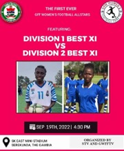 GFF Women’s 1st Division League best XI to play against 2nd Tier best XI today