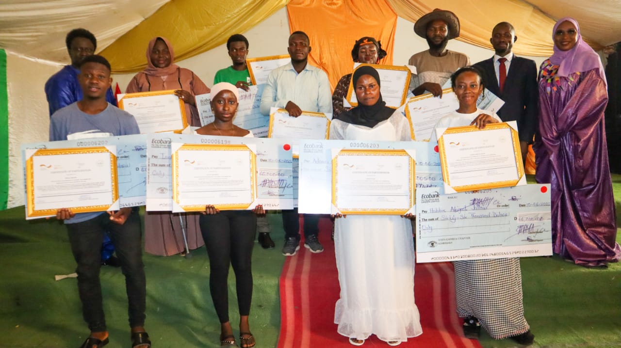 GYIN Gambia Chapter awards 9 young rural entrepreneurs