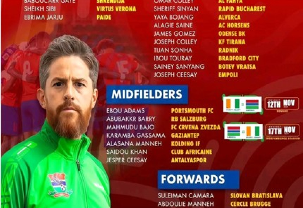 Gaffer Mckinstry announces provisional squad as Ivory Coast clash edges closer