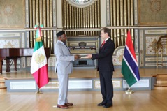 Gambia’s Ambassador to US presents Letter of Credence to Mexican counterpart