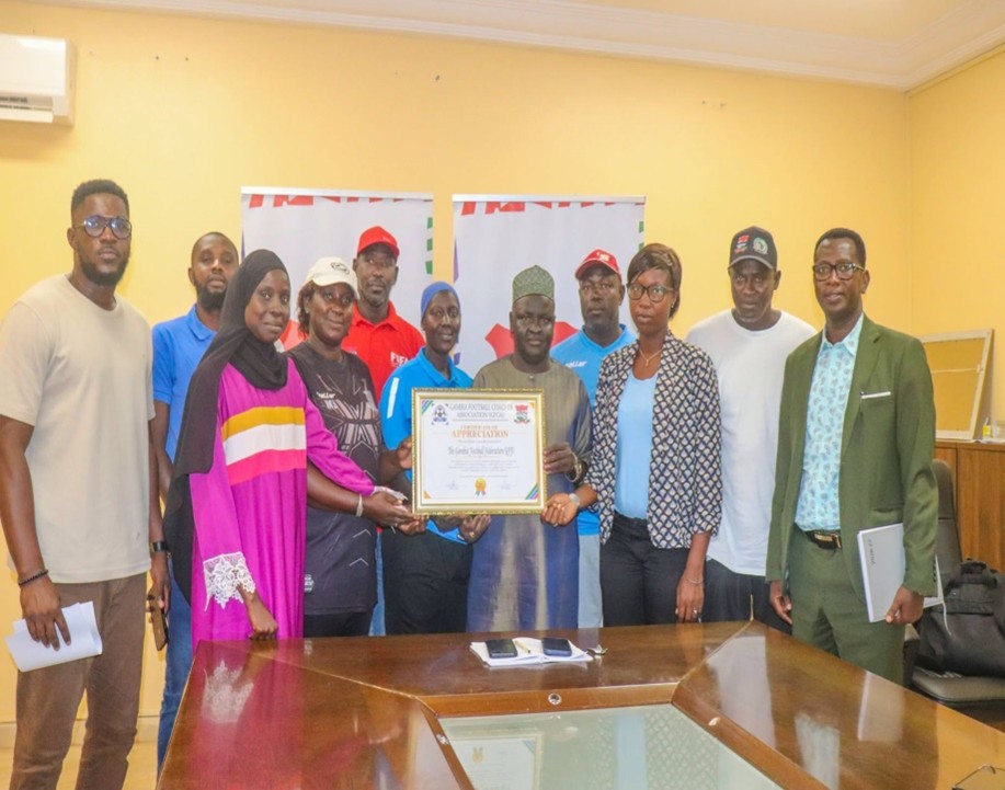 Gambia Football Coaches Association visits GFF president Kemo Ceesay