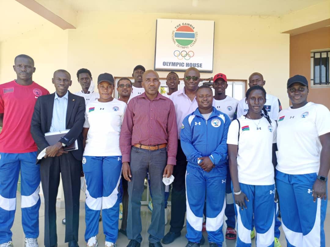 Gambia National Olympic Committee meets beach volleyball team 