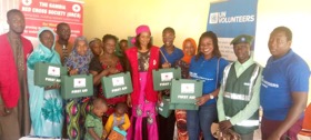 Gambia Red Cross, UN Volunteers support 11 families with First Aid boxes