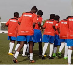 Gambia Women’s U-20 team training for U-20 World Cup qualifiers