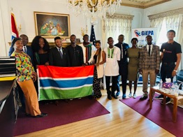 Gambian Mandela Washington Fellows pay courtesy call on Ambassador Bah