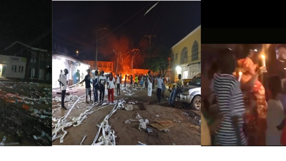 Vandalism, arson & looting occur as Gambians protest blackout in Greater Banjul