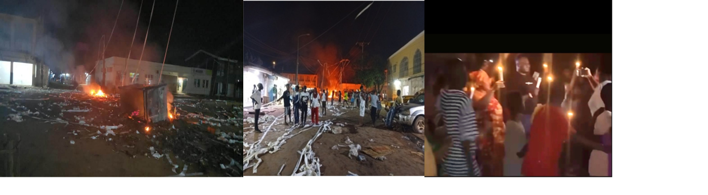 Vandalism, arson & looting occur as Gambians protest blackout in Greater Banjul