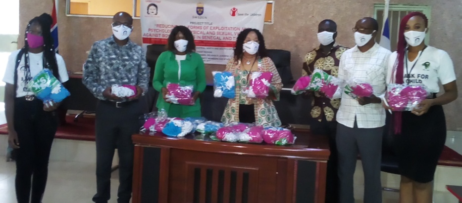 GAMCOTRAP launches 10,000 face masks for Gambian children