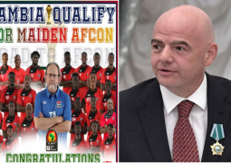 Gianni Infantino and Gambia National team