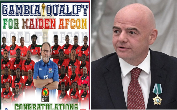 FIFA President congratulates Gambia on AFCON qualification