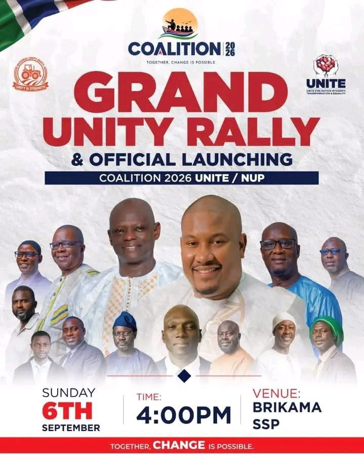 Coalition 2026 set for grand unity rally, NUP/UNITE alliance launch