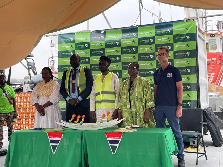 Greenpeace’s Arctic Sunrise makes historic first call in Gambia