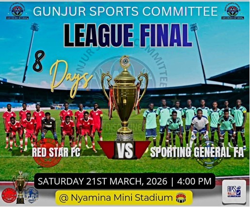 Gunjur League final: Red Star eyes for revenge against Sporting General FA