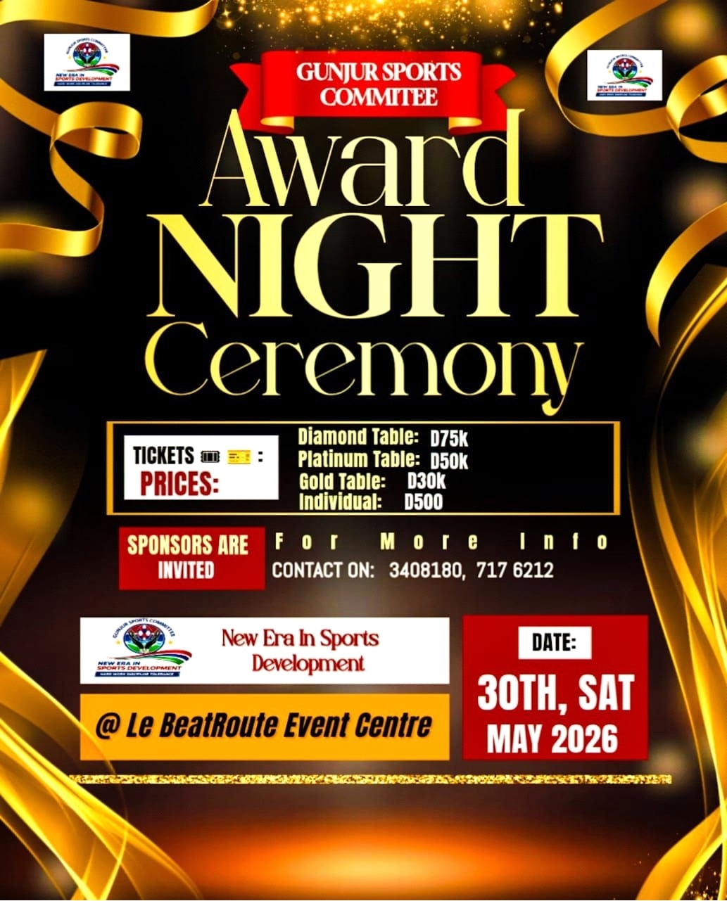 All eyes set on Gunjur Sports Committee Awards Night
