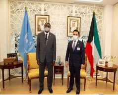 Foreign Minister Dr. Tangara congratulates Kuwait for spurring global peace & security