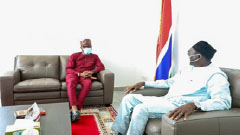 Foreign Minister Dr. Tangara bids farewell to out-going UNFPA Country Rep.