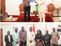 Hadigala International College briefs VP on growth, hands over security force scholarships