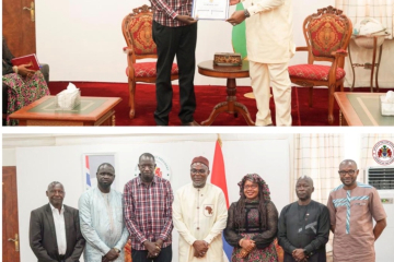 Hadigala International College briefs VP on growth, hands over security force scholarships
