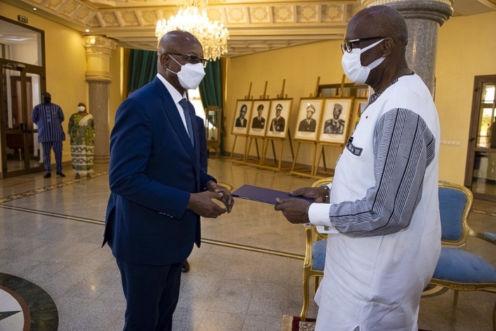 High Commissioner Sidibeh presents Letters of Credence to Burkina Faso President Kaboré 