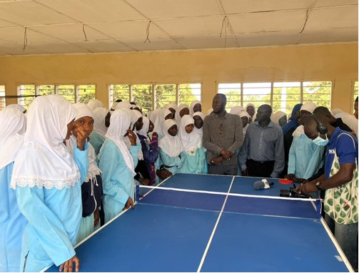 Haggie Gai Drammeh Foundation donates table tennis, learning items to Gunjur SSS