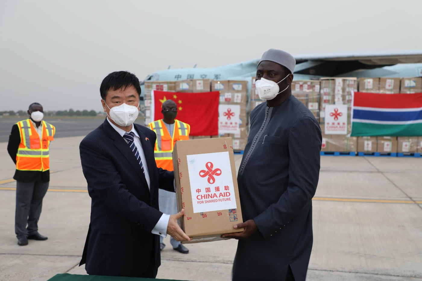 Over 2 metric tons of medical supply donation from China arrives in Gambia