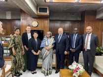 ICC prosecutor Karim Khan welcomes Essa Faal in Hague