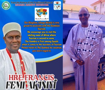  Kingdom in Nigeria affirms allegiance to Gambian tourism
