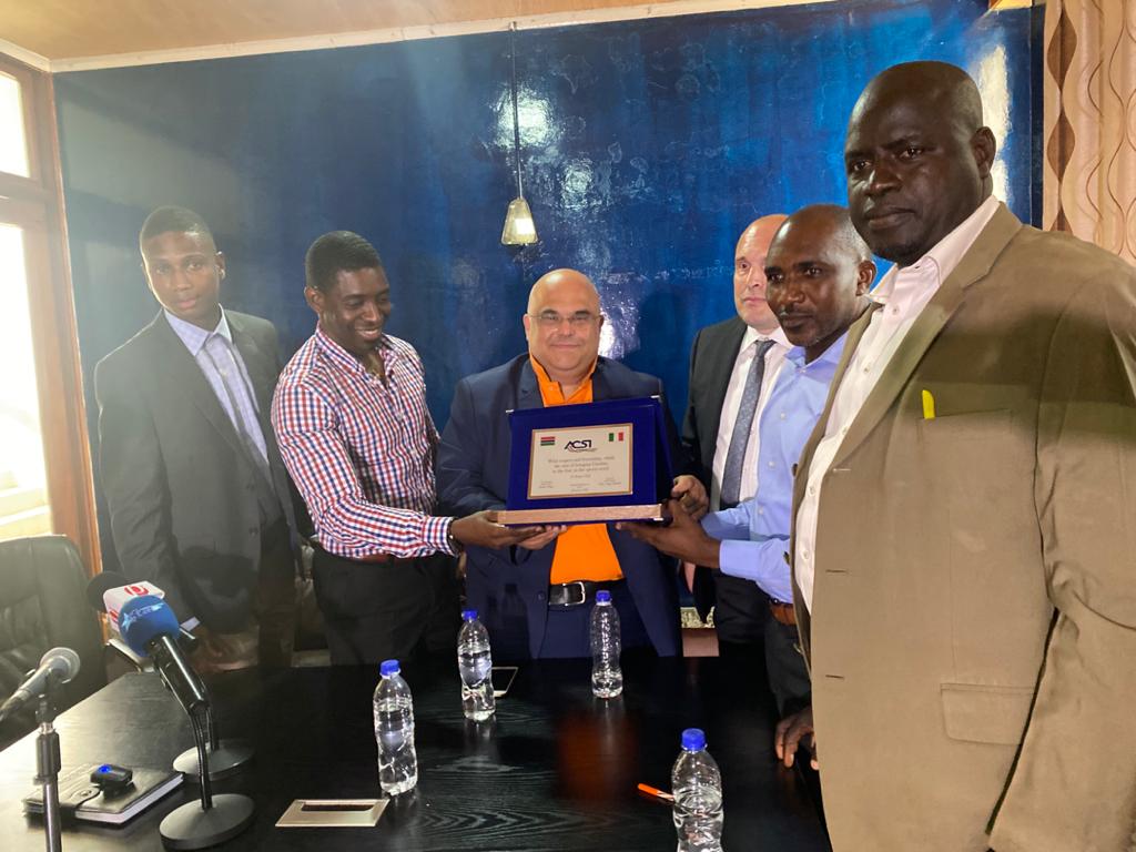 Italian volleyball officials visit Gambia