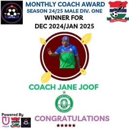 Jane Joof bags GFF 1st Division gaffer of the month award