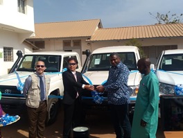 Japan gives 17 vehicles, Motorbikes, others to MOH