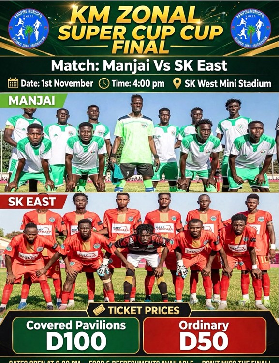 Kanifing Municipality Zonal Super Cup final set for November 1st
