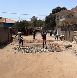 Kerr Serign residents embark on road maintenance ahead of rainy season