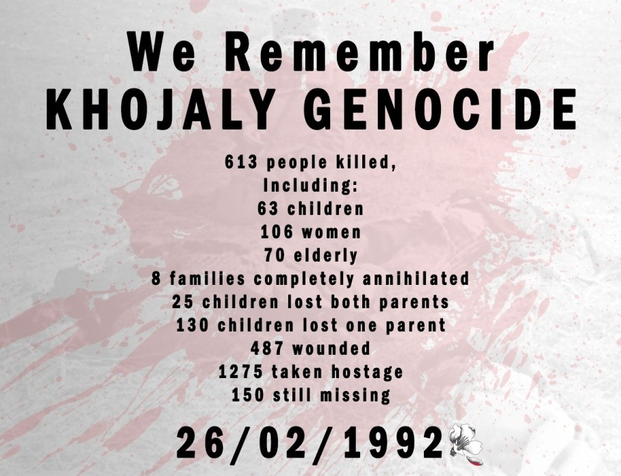 Remembering 34th anniversary of Khojaly genocide