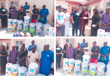 Kombo Real Estate presents over (D100,000) to  organizations to combat COVID19
