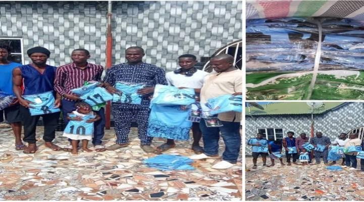 Kuloro youths receive boost as Councillor Bah donates football kits