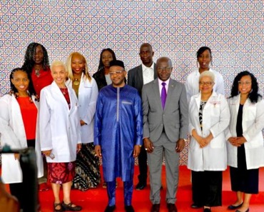 Ambassador Bah accompanies 6 US–based medical doctors to Foreign Ministry