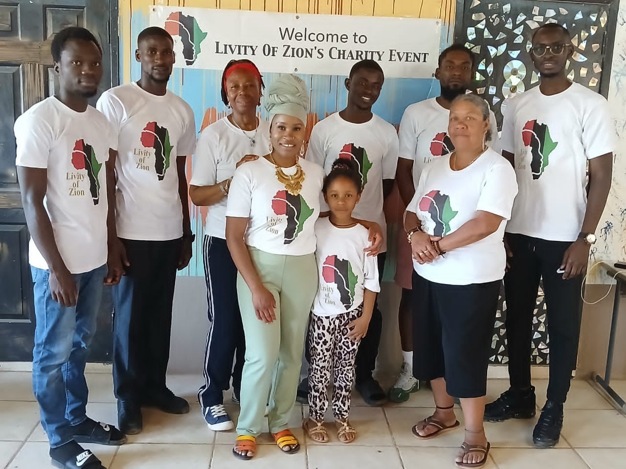 Livity of Zion presents items to needy families