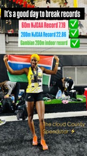 Maimuna Jallow breaks records, set new standards