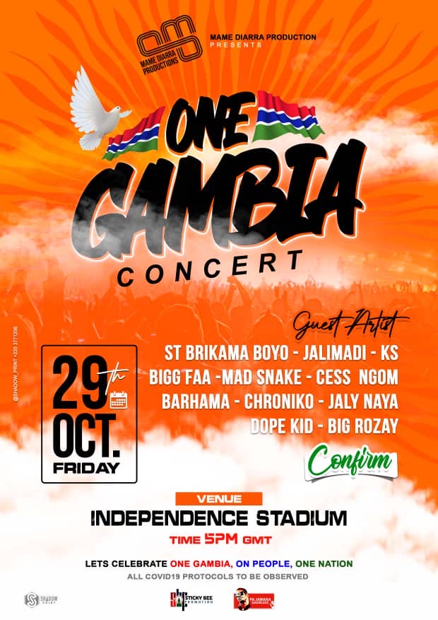 Mam-Diarra Production to host Peace Concert