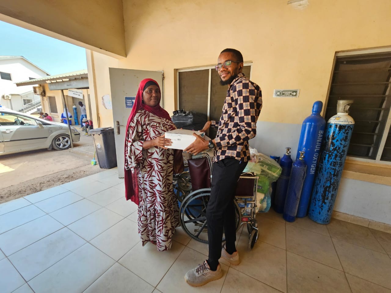 Martina’s Foundation presents wheel chairs, catheters to Brikama District Hospital