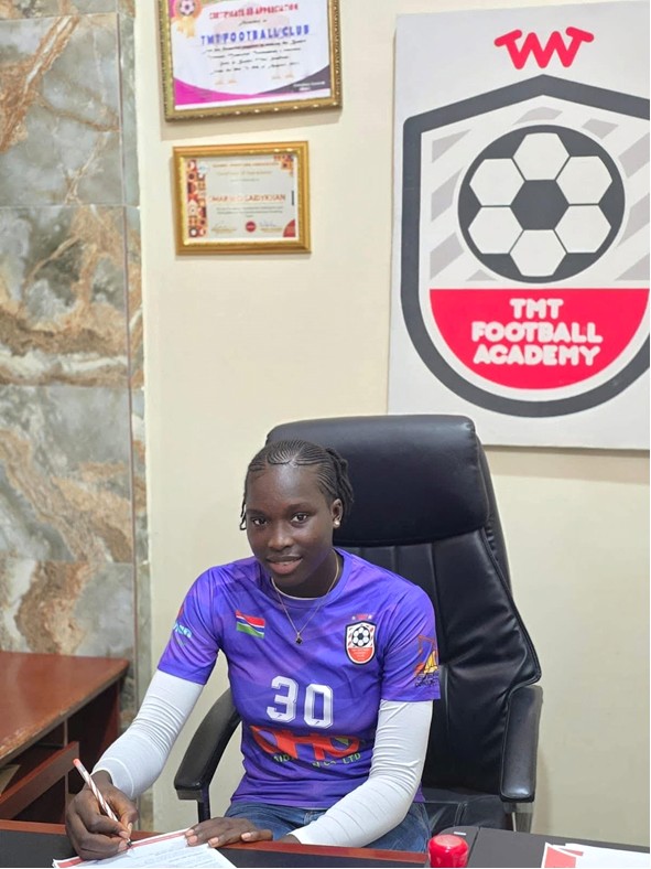 TMT FC sign Mary N.F Gomez