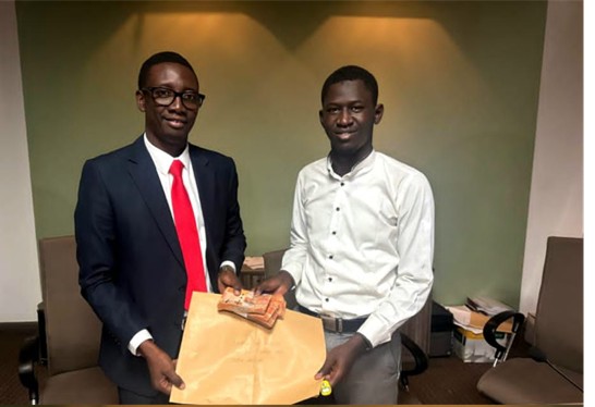 Upper Saloum NAM donates D50K to UTGSU