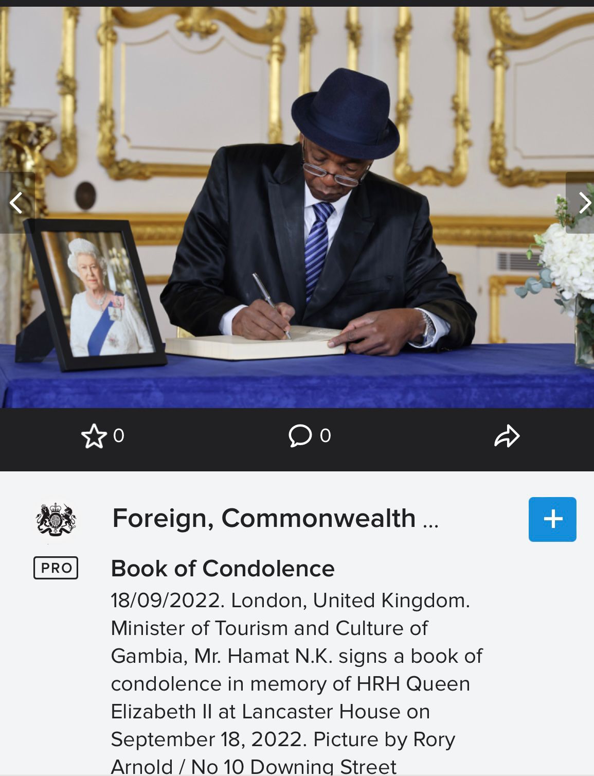 Bah signs Book of Condolence as he attends Queen’s funeral