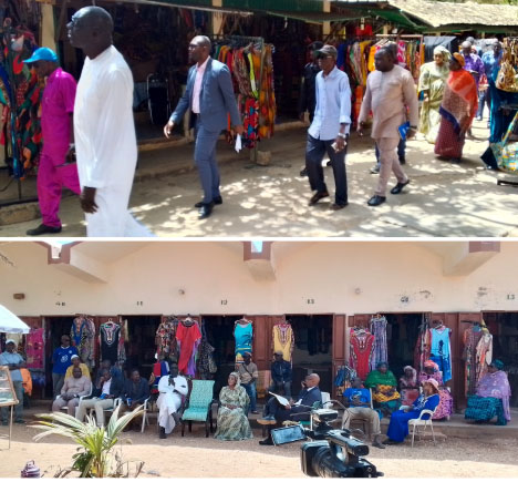 Minister Jobe tours tourist markets in TDA